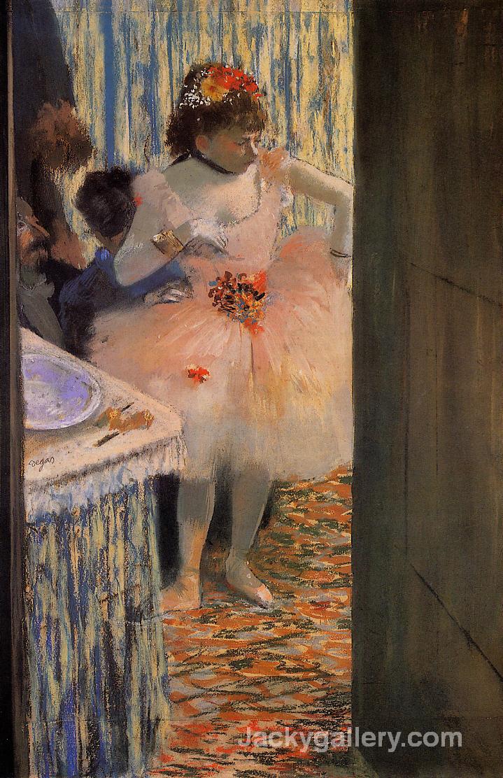 Dancer in her dressing room by Edgar Degas paintings reproduction